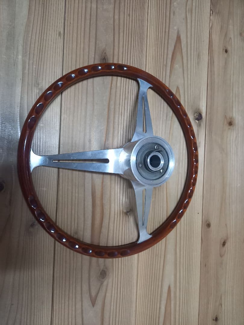 FLAT 4 ワーゲン　ウッド アルミ 3本スポーク ステアリングホイール