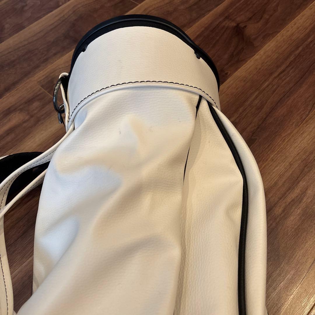 マルボン×ジョーンズ キャディバッグ ホワイト ゴルフ トラ 刺繍