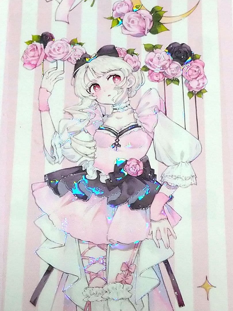 J1096＃月下蔷薇(贝壳光)新七天切り売り海外人物マステ女の子