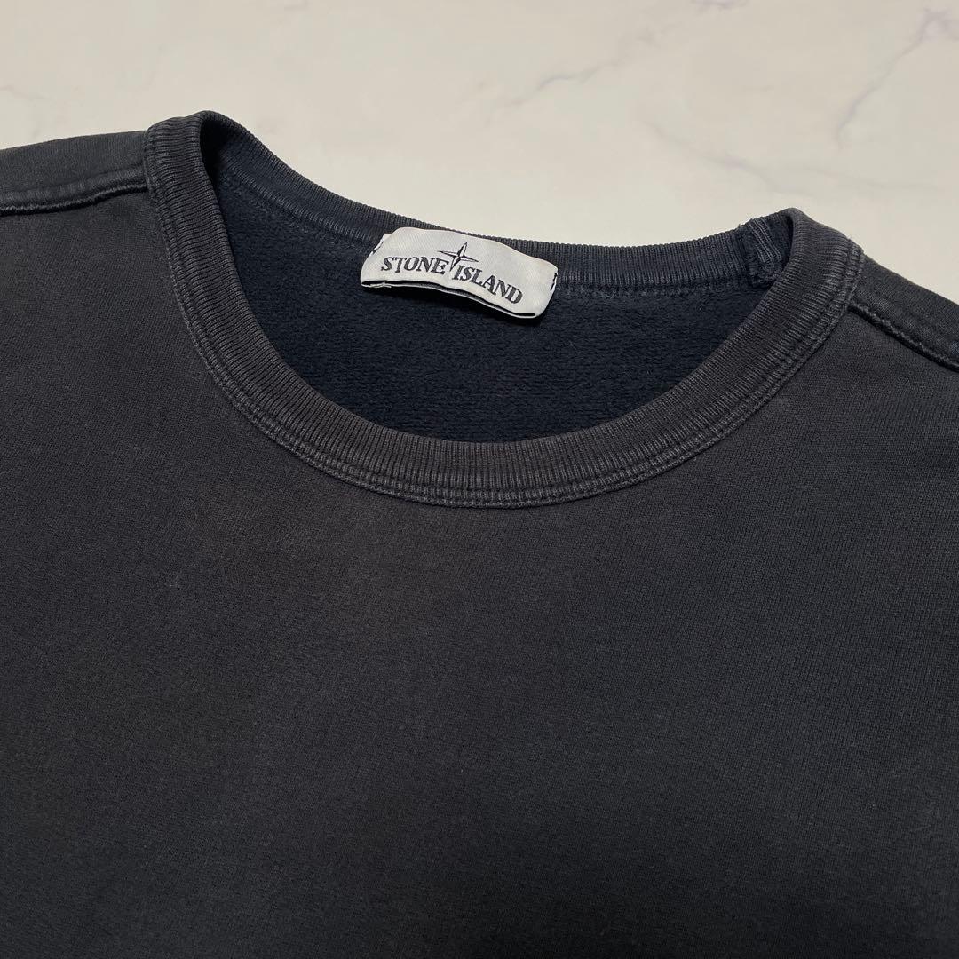STONE  コットン　クルーネック　トレーナー　ブラック　XXL