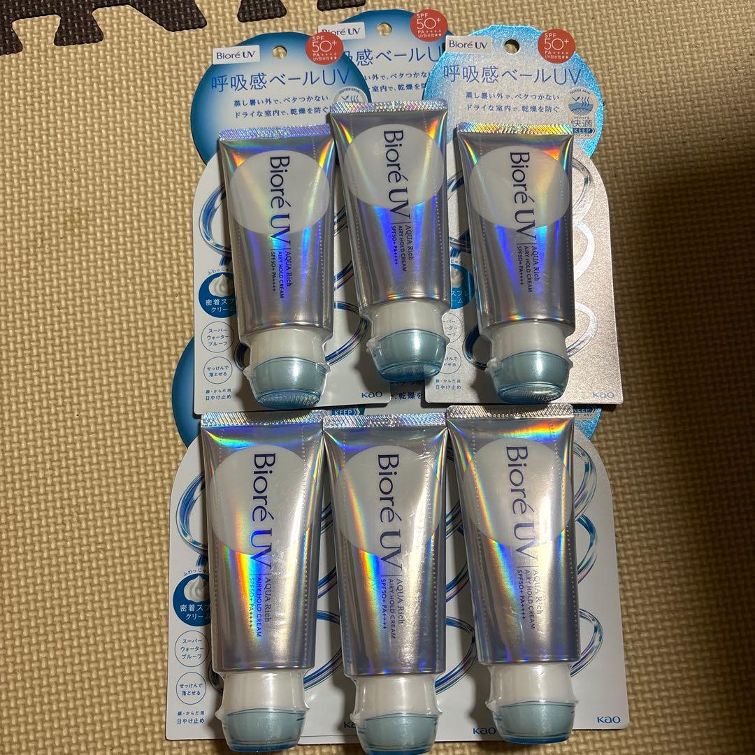 Biore UVアクアリッチ　エアリーホールドクリーム6本セット