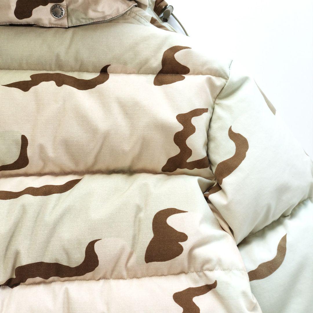 美品 ディスイズネバーザット ダウンジャケットカモフラ【Ｌ】