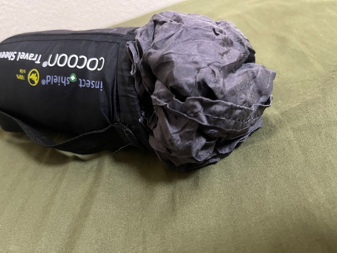 コクーン Insect shield サファリトラベルシーツ シルク　グレー