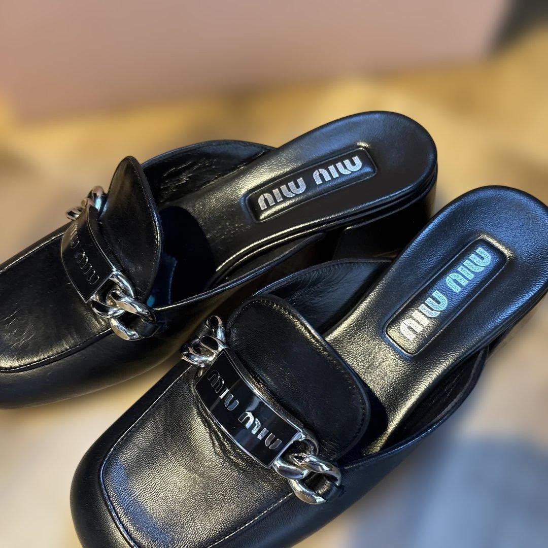 ミュウミュウローファーミュール