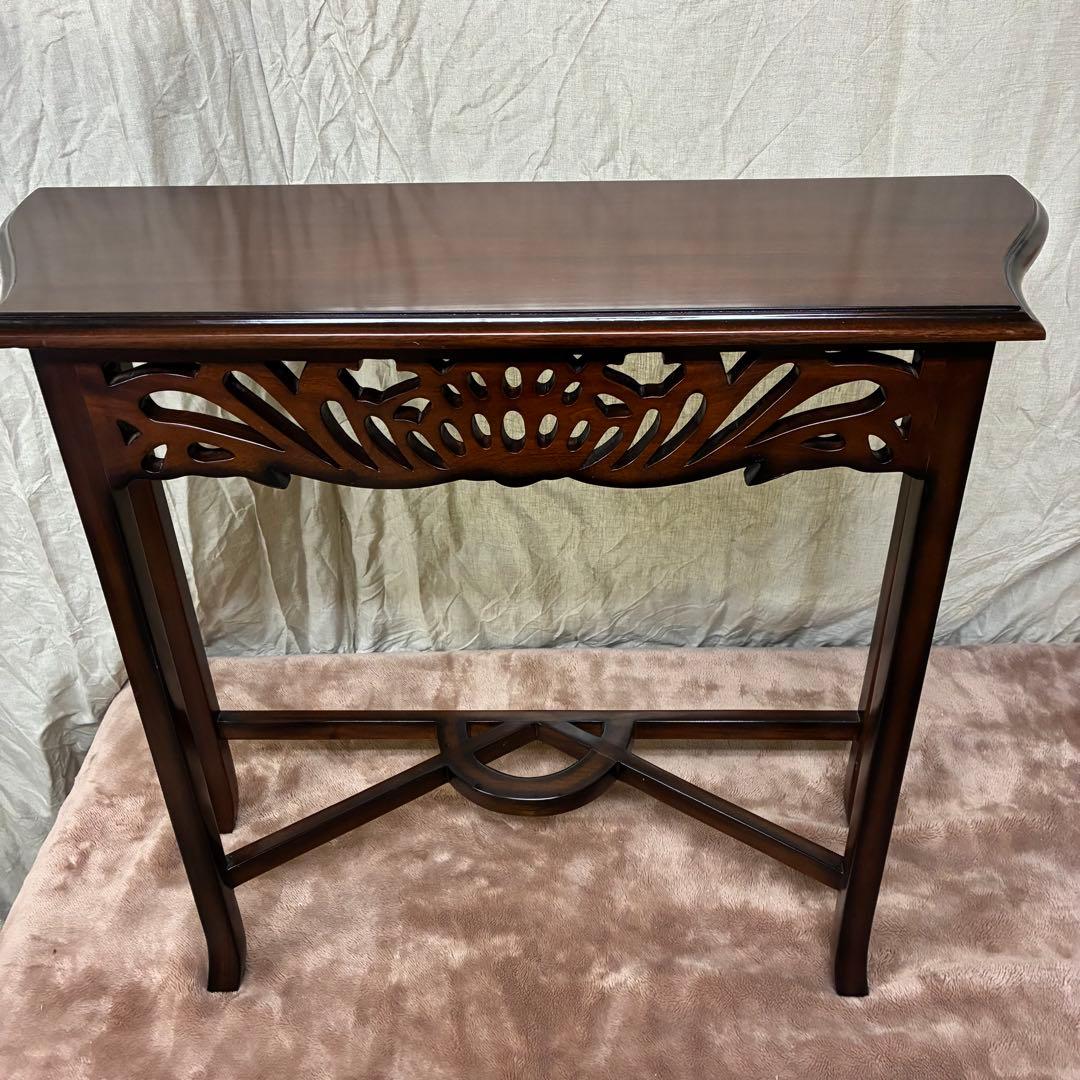 透かし彫り装飾 クラシックコンソールテーブル