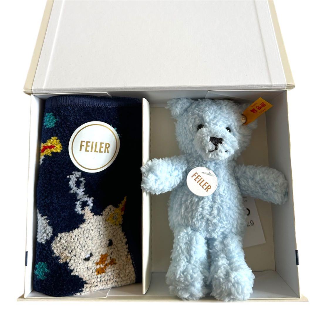 新作 フェイラー　シュタイフベア　ハンカチキーリングセット