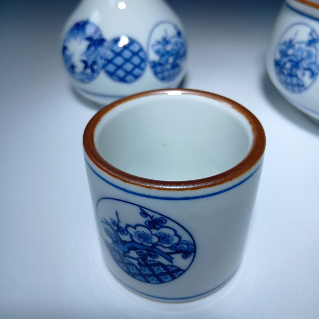 値下げ茶道具　千古窯　染付花丸文皆具一関　 共箱　美品