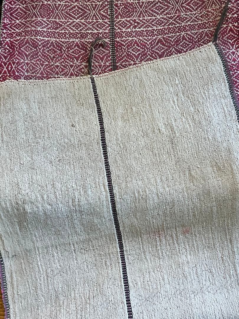 ミャンマー(旧ビルマ) チン族　片面縫い取り織り　肩掛け布　②