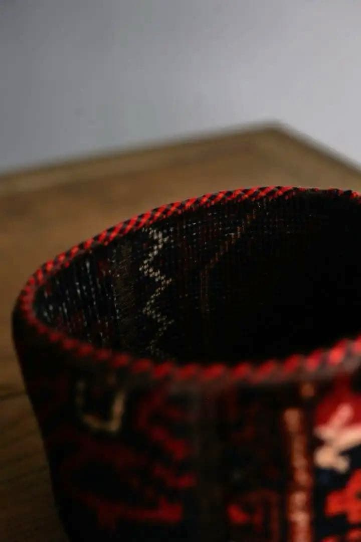 トライバルラグ バスケット バルーチ ヴィンテージラグ　グリーンポッド　植木