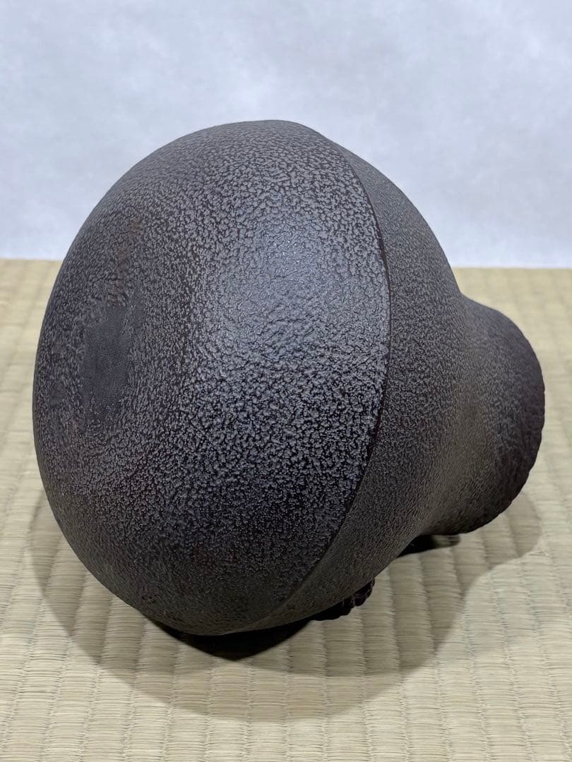 釜師　高橋敬典作　鶴首釜　美品　共箱　茶道具　送料込