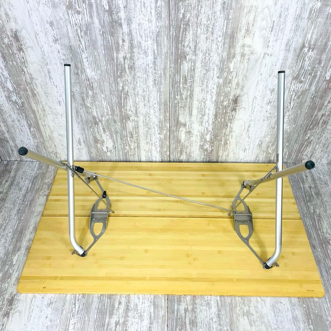 【美品】 peakワンアクションテーブル　竹 【ハイ&ロングタイプ】