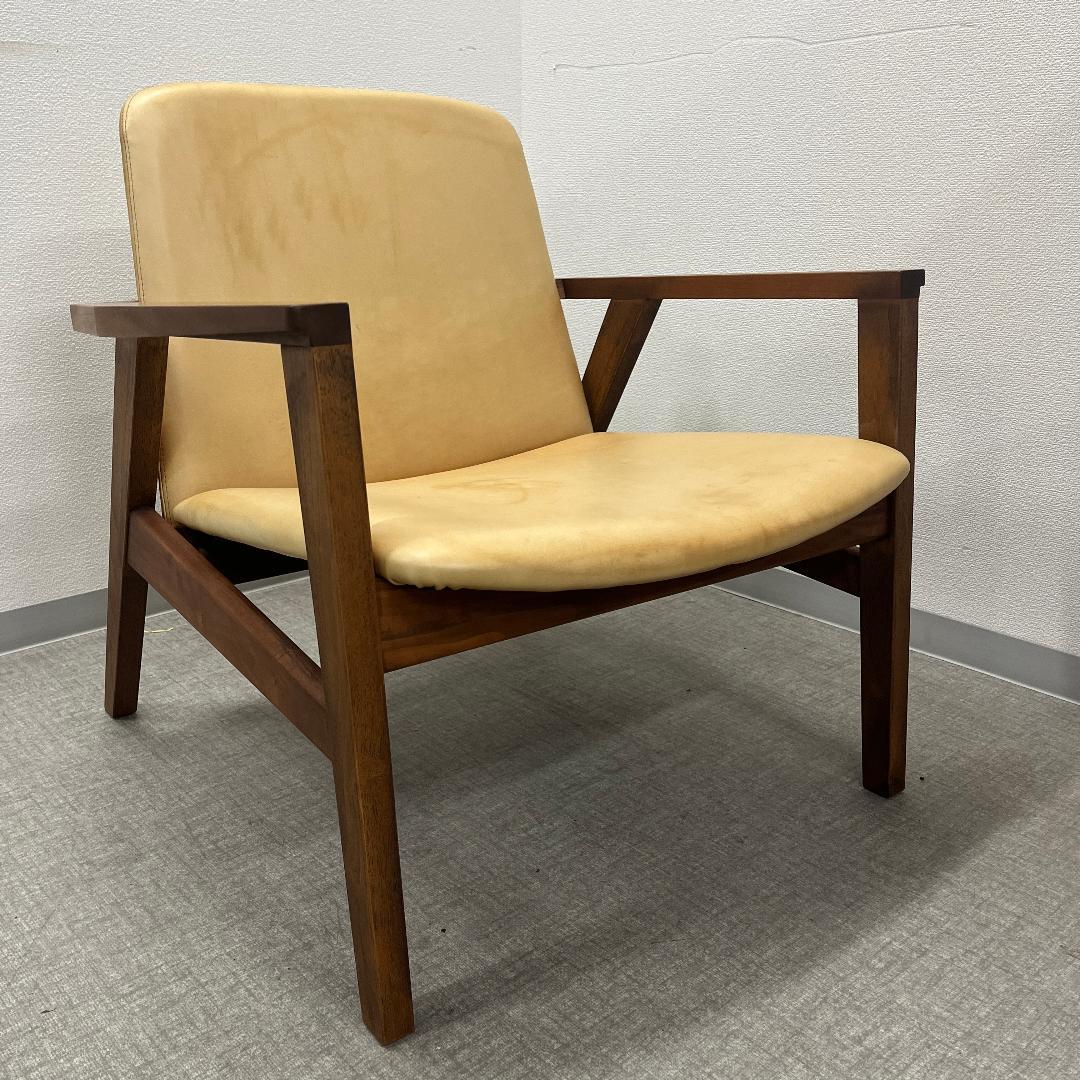 karf カーフ Ann アン ラウンジチェア 本革 ウォールナット ①