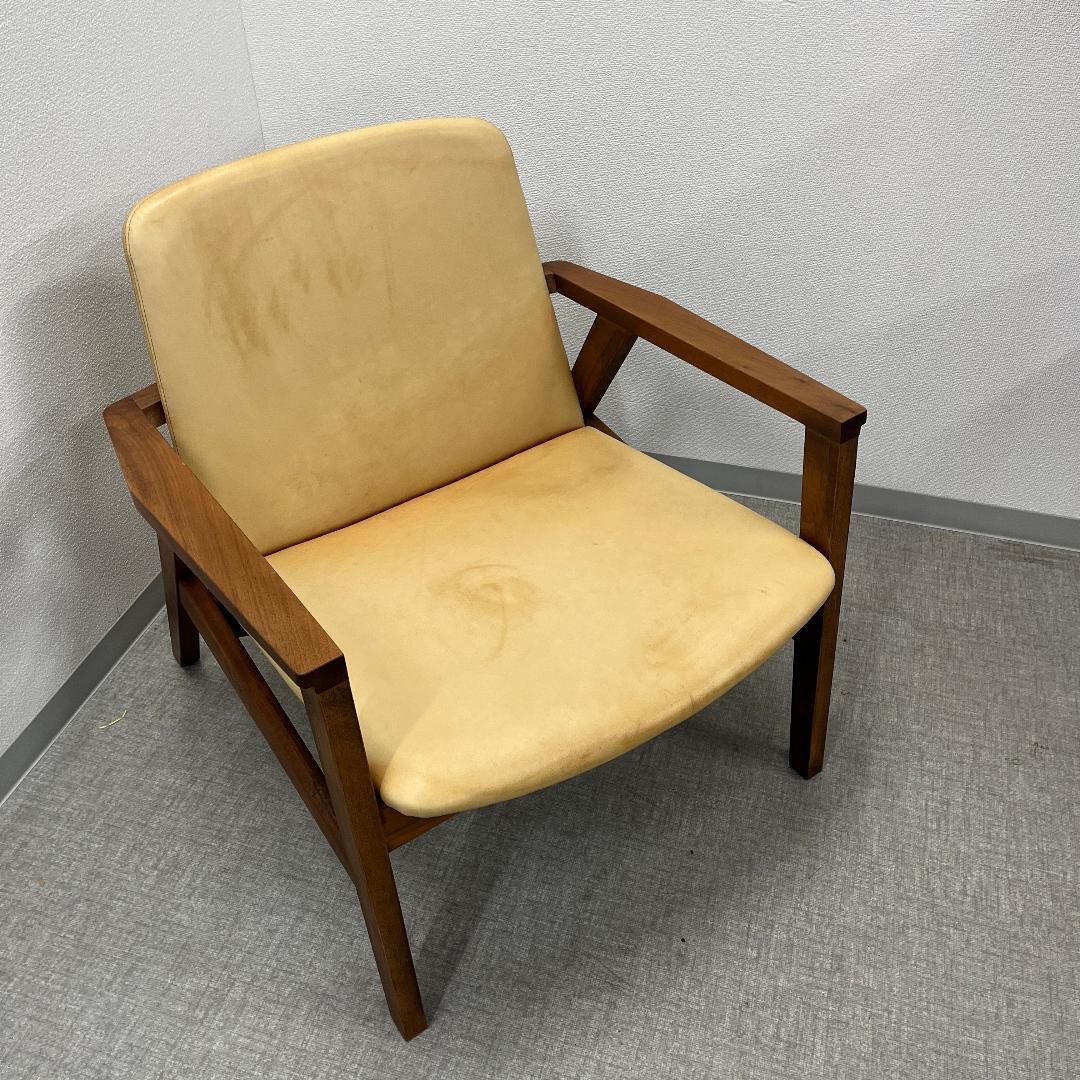 karf カーフ Ann アン ラウンジチェア 本革 ウォールナット ①