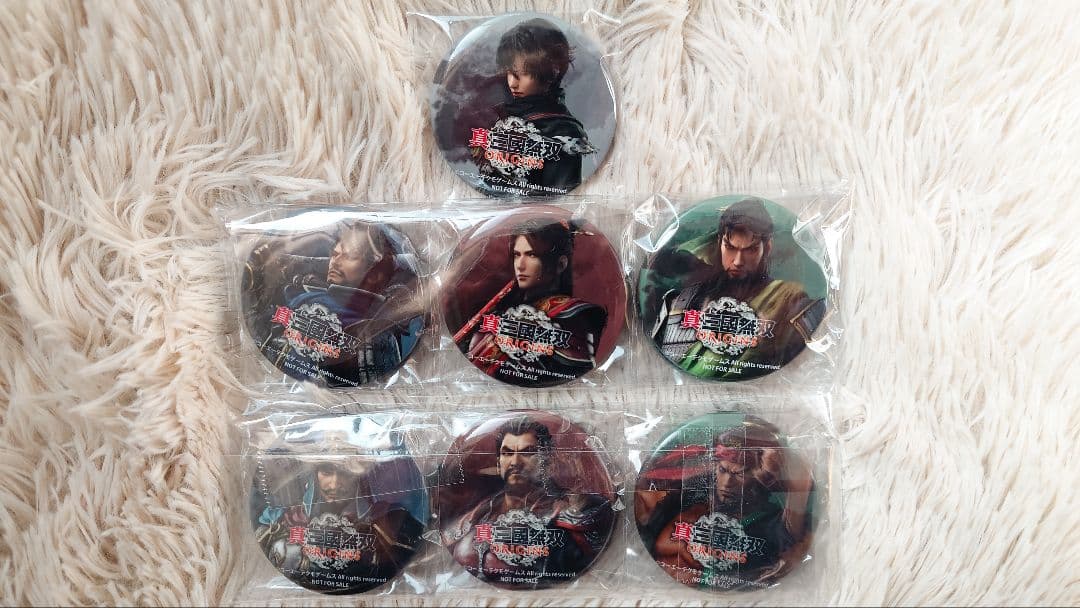 真・三國無双 ORIGINS 特典 缶バッジ 7種セット