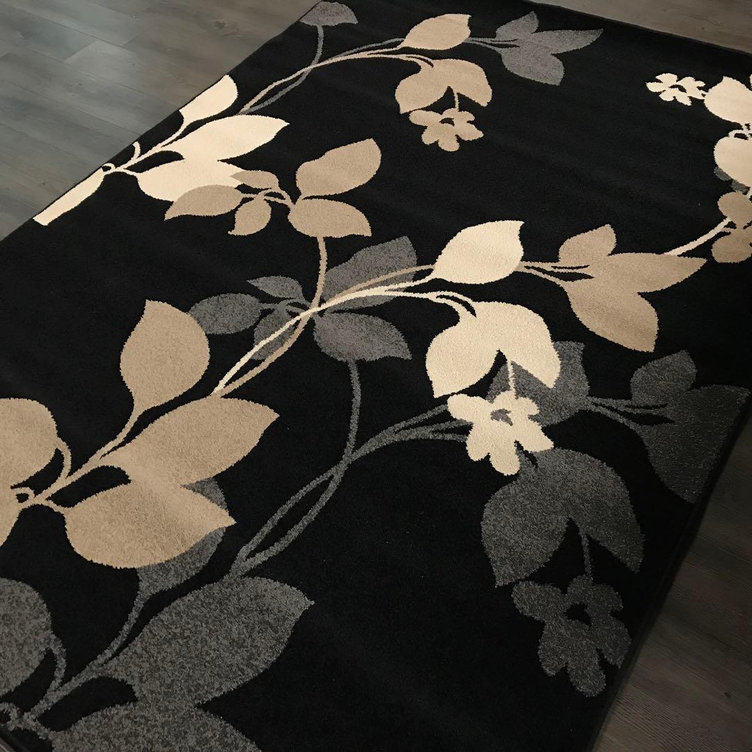 ラグ ラグマット 160x228cm カーペット ブラック ウィルトン織