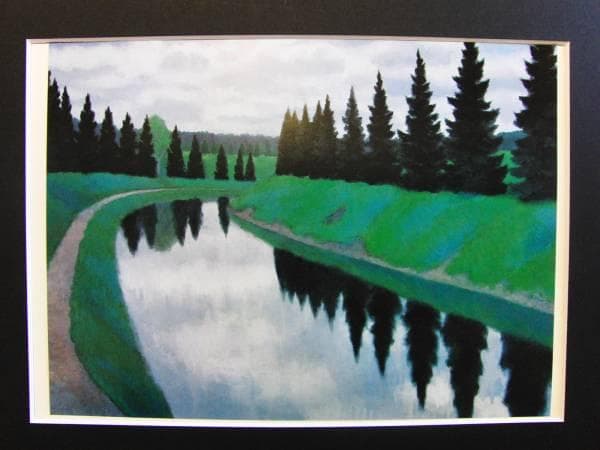 東山魁夷、運河、額装画版集より、版上サイン、限定、新品額装