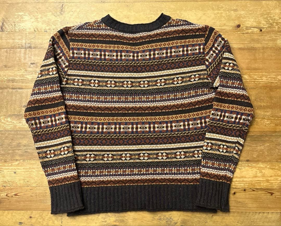 OLD JOE オールドジョー シルクニット セーター 総柄