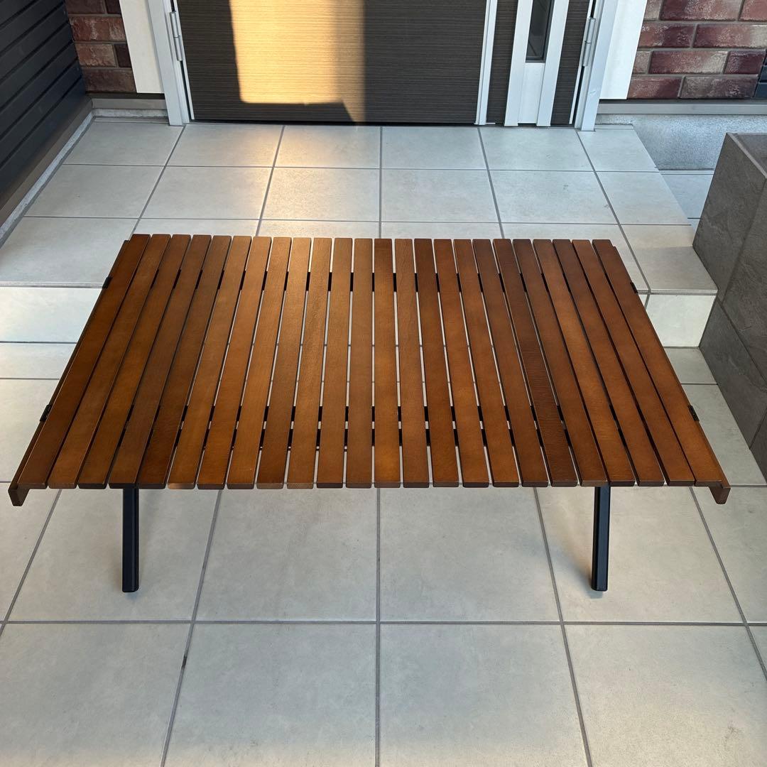 クイックキャンプ　ロールウッドテーブル