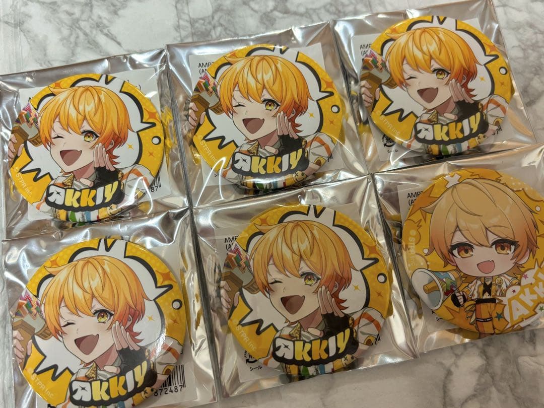 あっきぃくん AMPTAK×レインボーロード中77% 缶バッジ