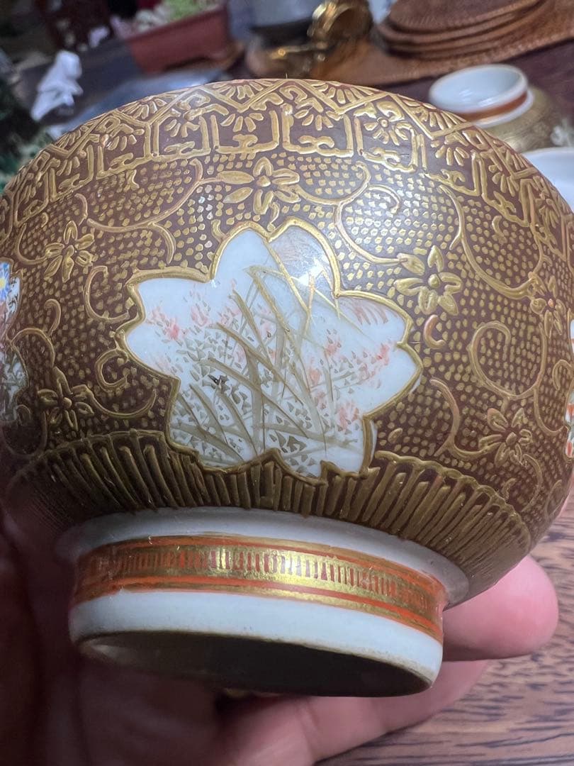 明治九谷焼茶器セット（急須・湯冷湯呑み5個）