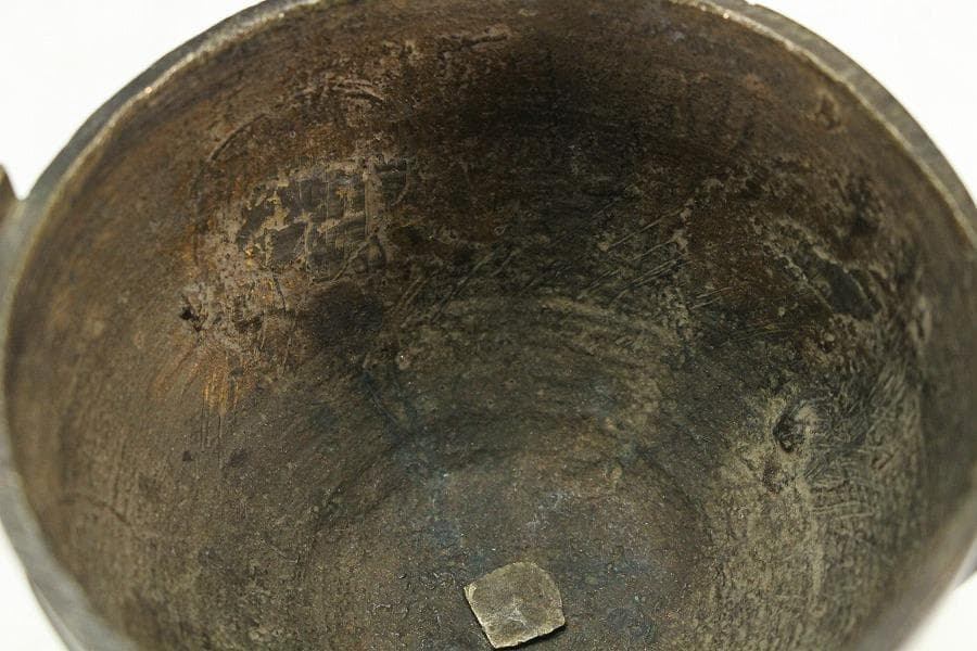 古銅 団龍紋 香炉 古裂仕服 古美術(K-LC952)