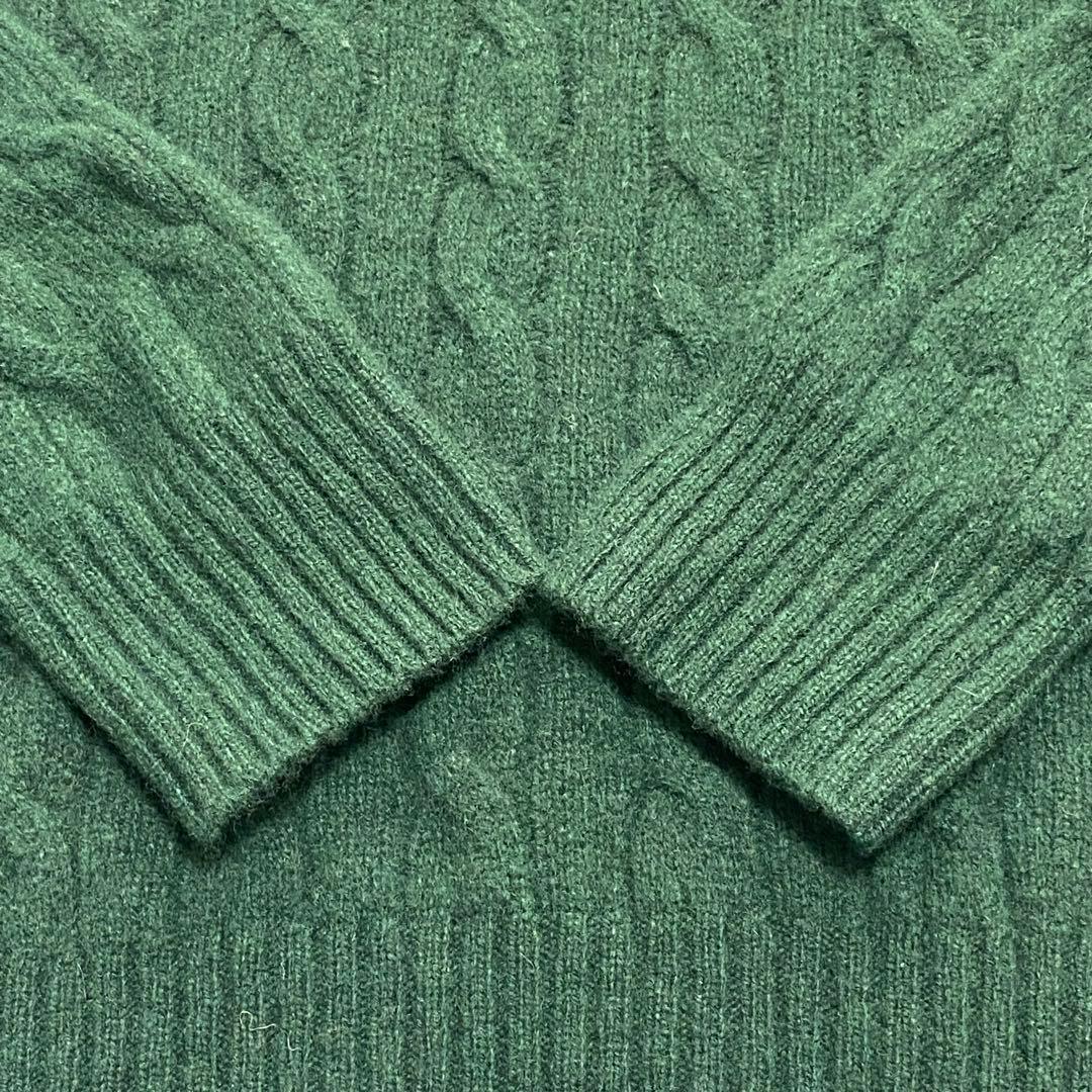 [現行]ポロラルフローレン ハーフジップ ケーブルニット ポニー刺繍 Mサイズ