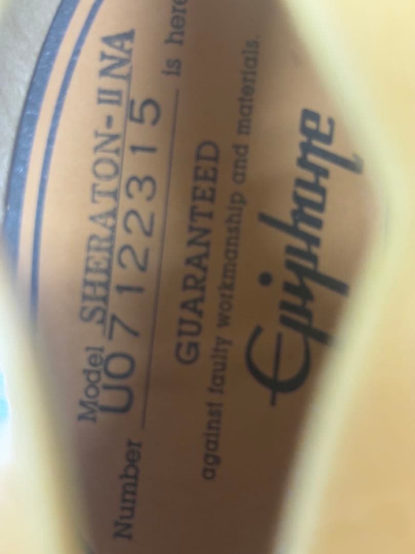 Epiphone シェラトン セミアコ セミハードケース付