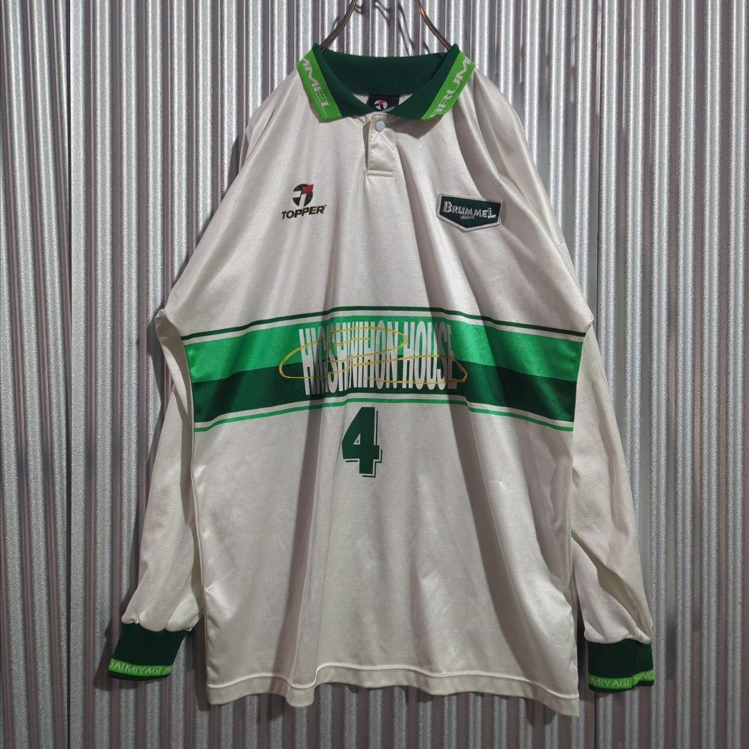 00s Y2K ゲームシャツ トッパー ブランメル仙台 現ベガルタ Jリーグ