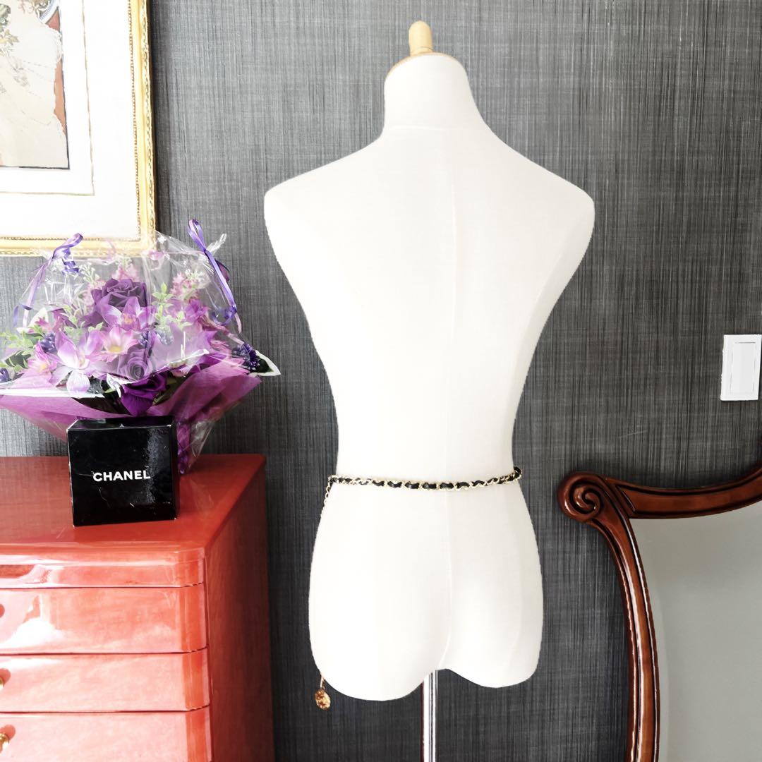美品　CHANEL シャネル　チェーン　ベルト　ヴィンテージ　本革　レザー