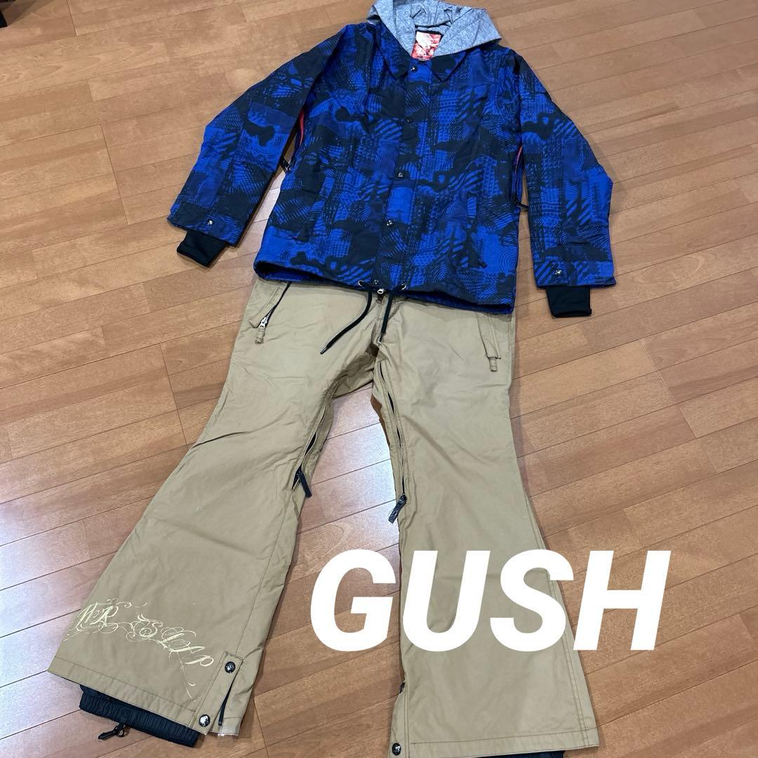 送料込み！GUSH ガッシュ スノーボード ウエア 上下セットMサイズ