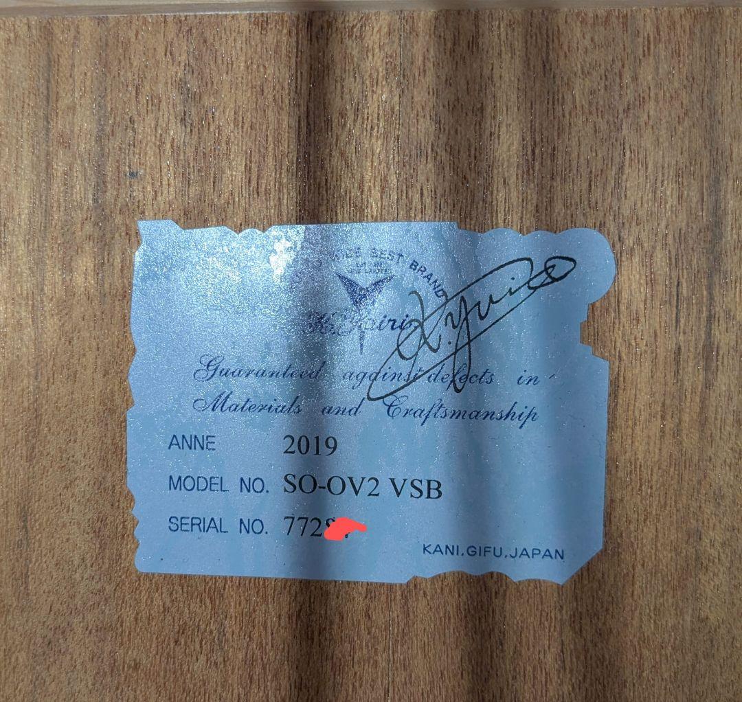 K.Yairi SO-OV2 VSB 2019年式 純正ソフトケース付