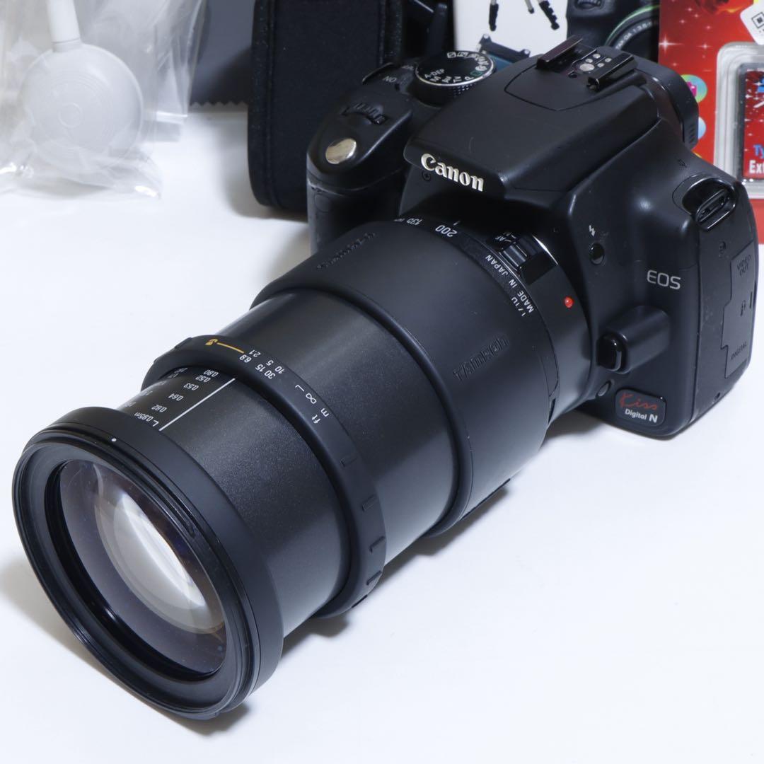 ★スマホに送れる一眼レフ★WiFi&望遠★ キャノン EOS Kiss Nセット