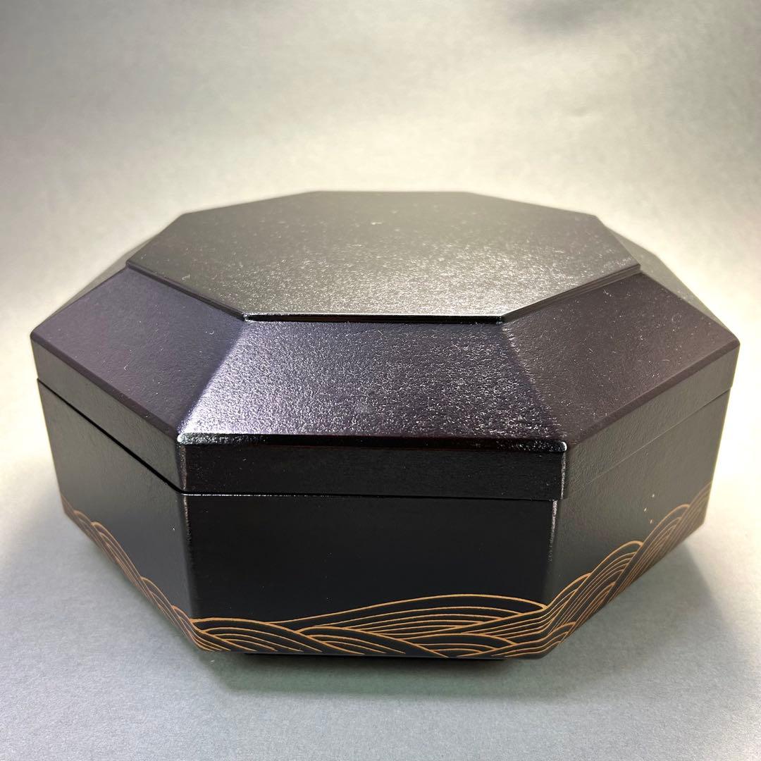 食籠　『上杉満樹　而妙斎書付』　八角食篭　蒔絵　漆器　お茶道具　書付箱　工芸品