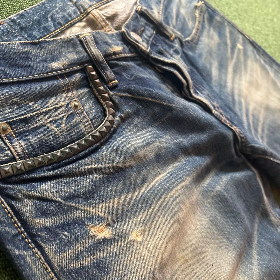 HYSTERIC GLAMOUR ストレートデニム 30 スタッズ
