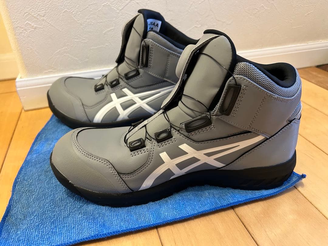 最安値　即日発送　ASICS グレー ハイカット安全靴　27cm