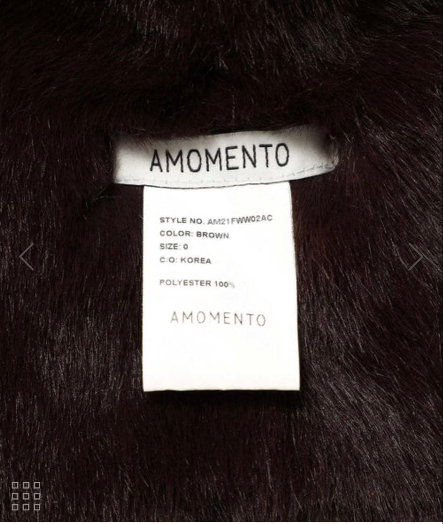 AMOMENTO アモーメント エコファー バラクラバ ブラウン アダムエロペ