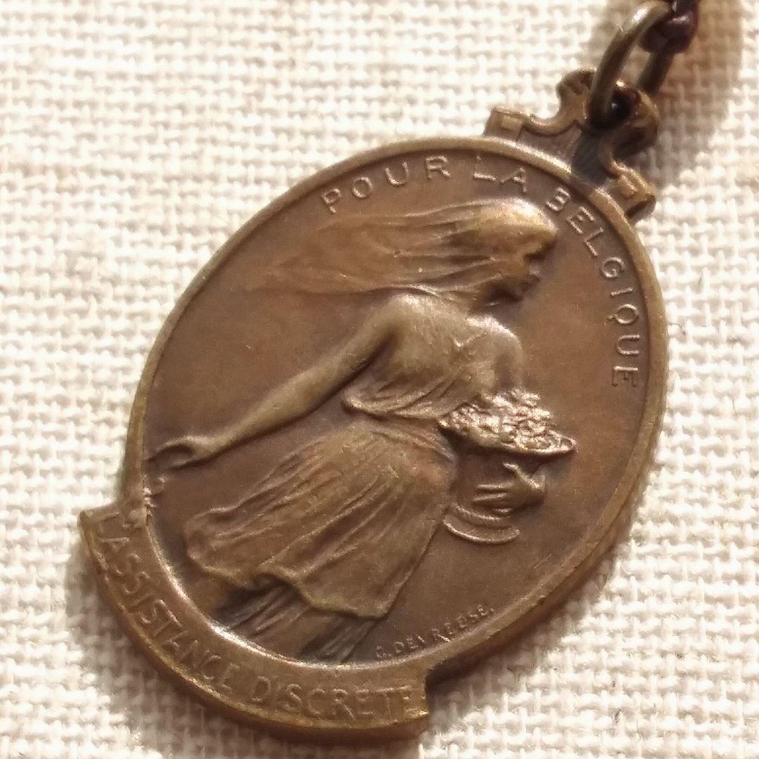 アンティーク メダイ チャリティー 少女