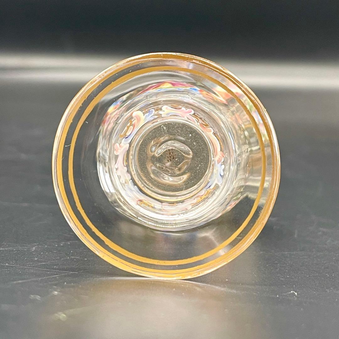 Lobmeyr ロブマイヤー 金彩エナメル 花柄 貴婦人 花瓶 ペアセット