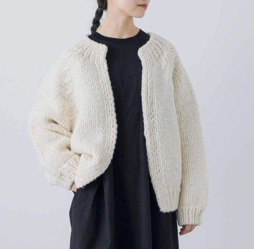 かぐれ　ペルーニットローゲージカーディガン