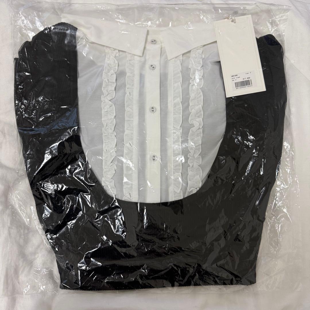 ワンピース ANDMARY Lotta frill mini dress black