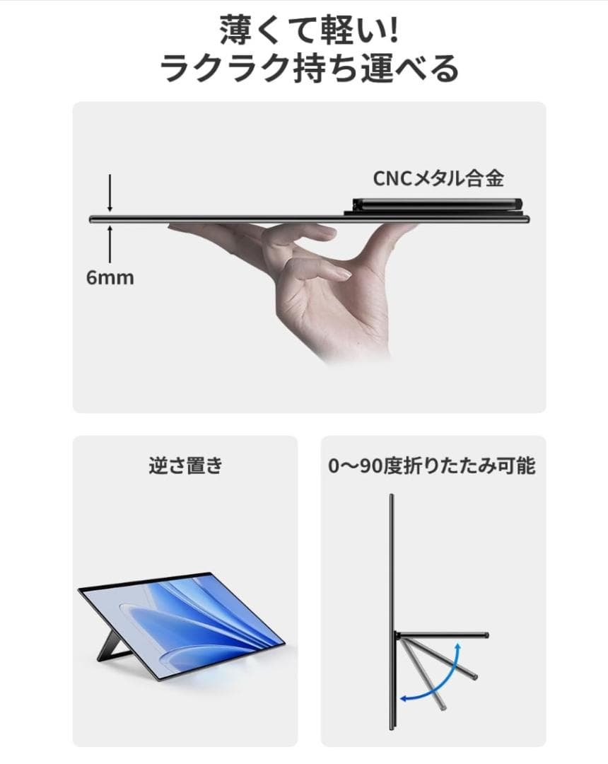 ちりめんバナナ【美品】EWEI 4K モバイルモニター 15.6