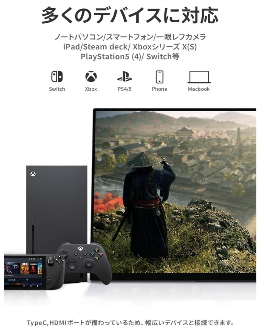 ちりめんバナナ【美品】EWEI 4K モバイルモニター 15.6