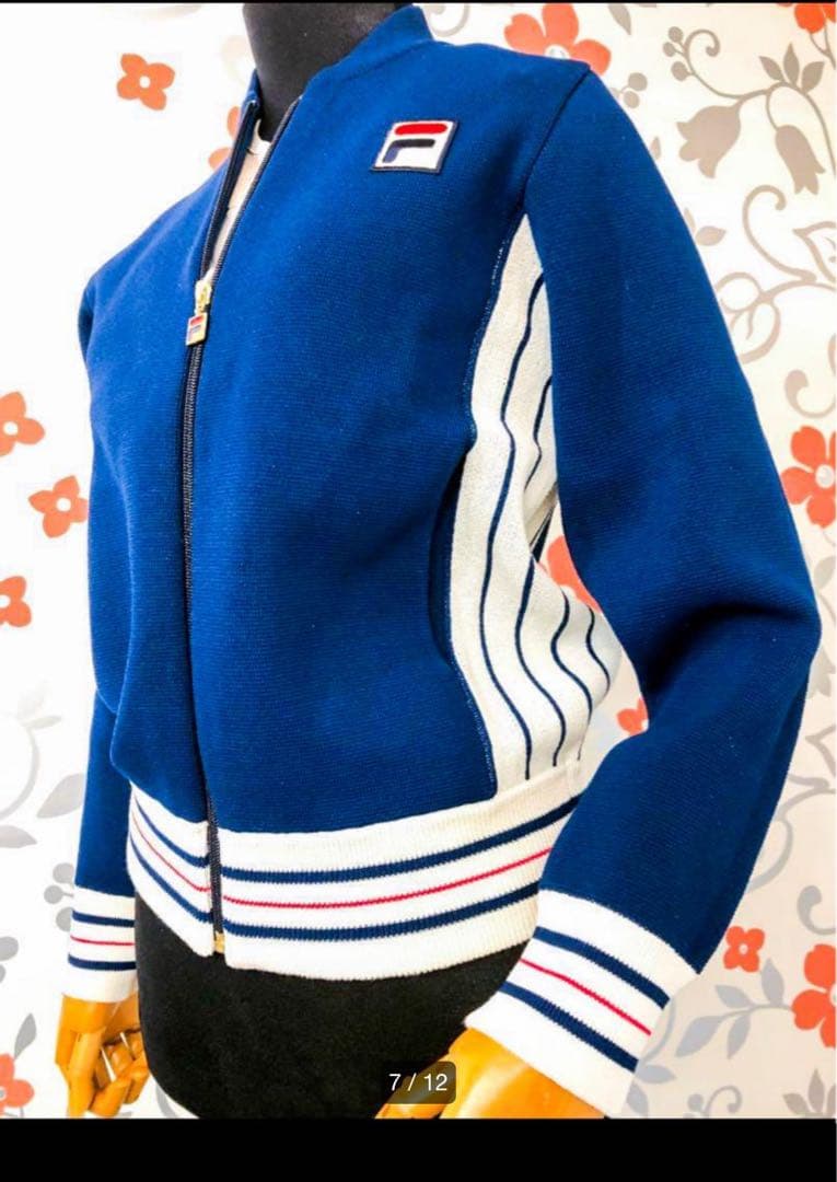 【新品】FILA テニス ジャケット ニット レディース ネイビー フィラ L