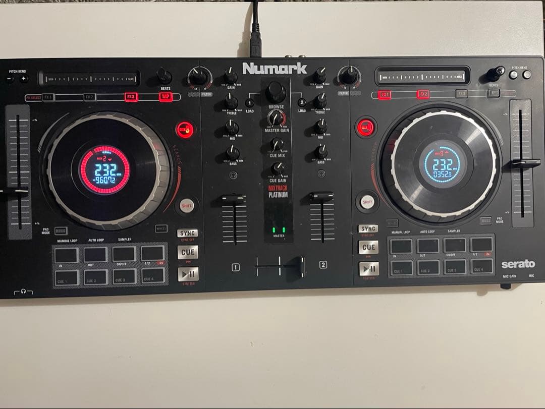 numark mixtrack platinum 通電のみ確認 ジャンク