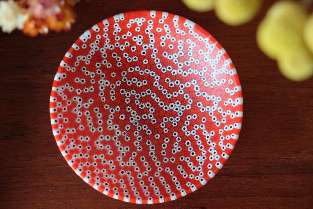 ベネチアンガラス ミルフィオリ プレート ムリーニ 江波冨士子/舩木倭帆/グラス