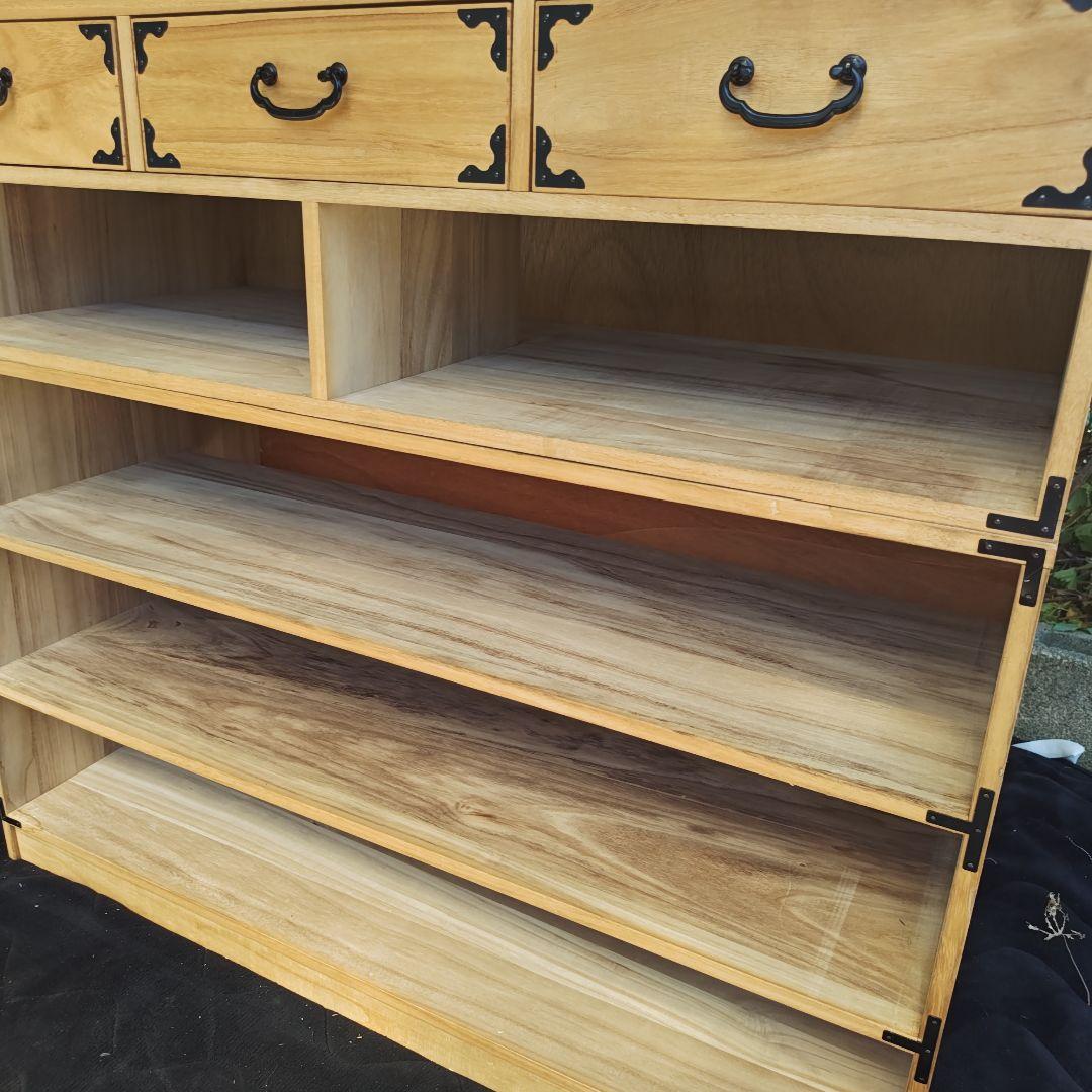 昭和レトロ 高級三段総桐タンス 古民家 当時物