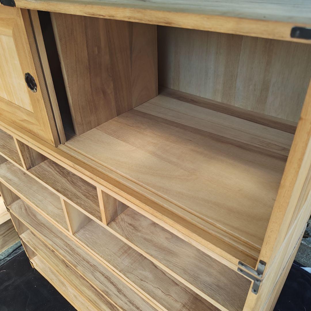 昭和レトロ 高級三段総桐タンス 古民家 当時物