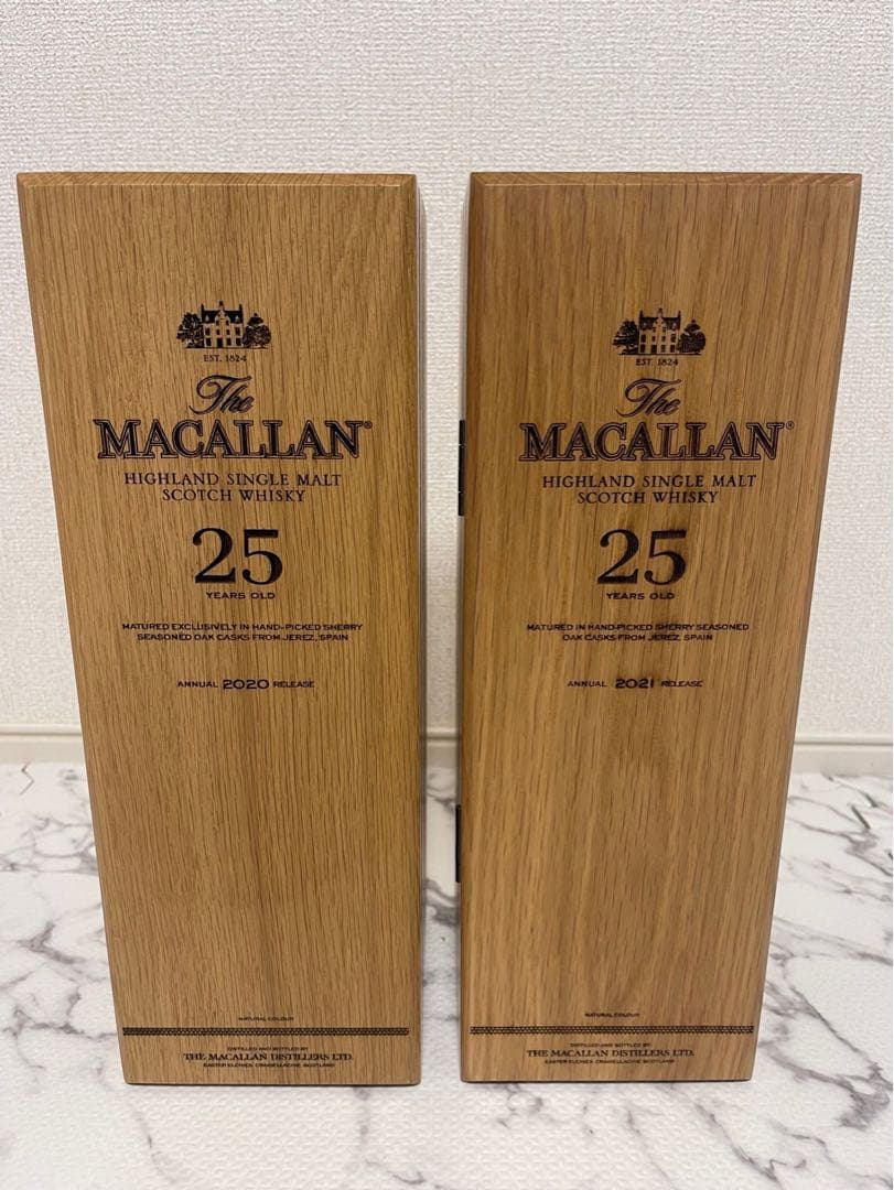 マッカラン25 空箱　空瓶　2セット