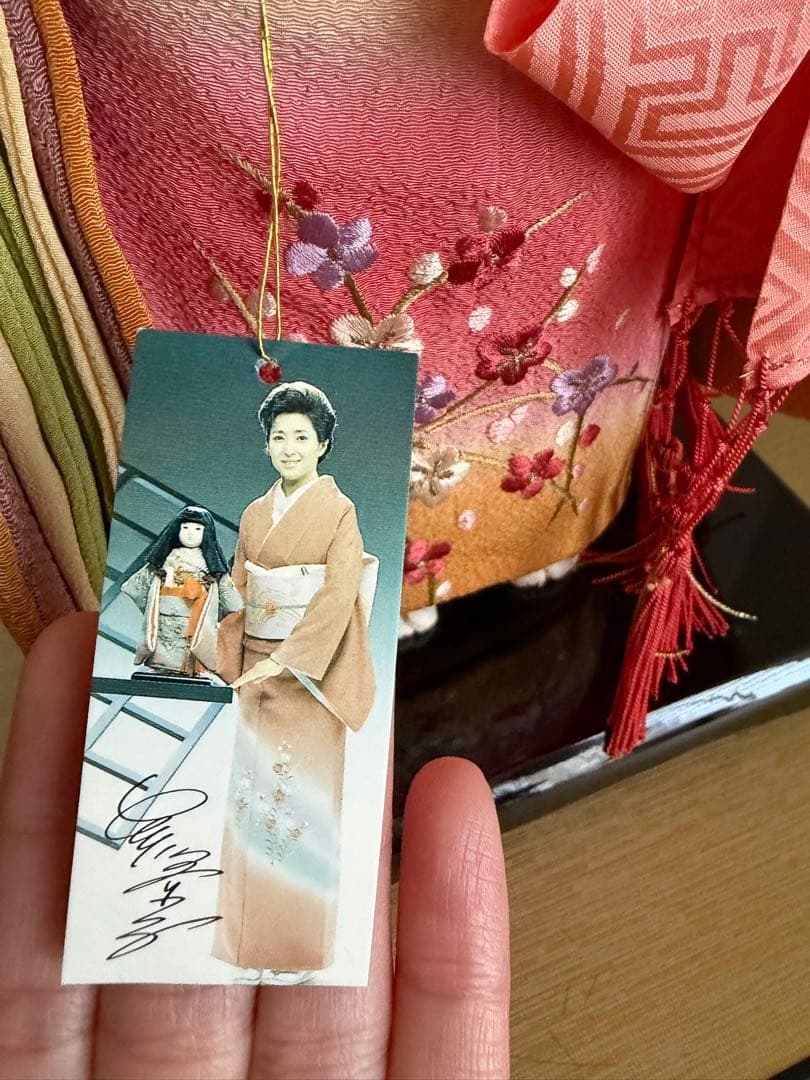 【高級　極美品】市松人形 玉秀作 ペア 男の子 女の子 ガラスケース有　台座付き