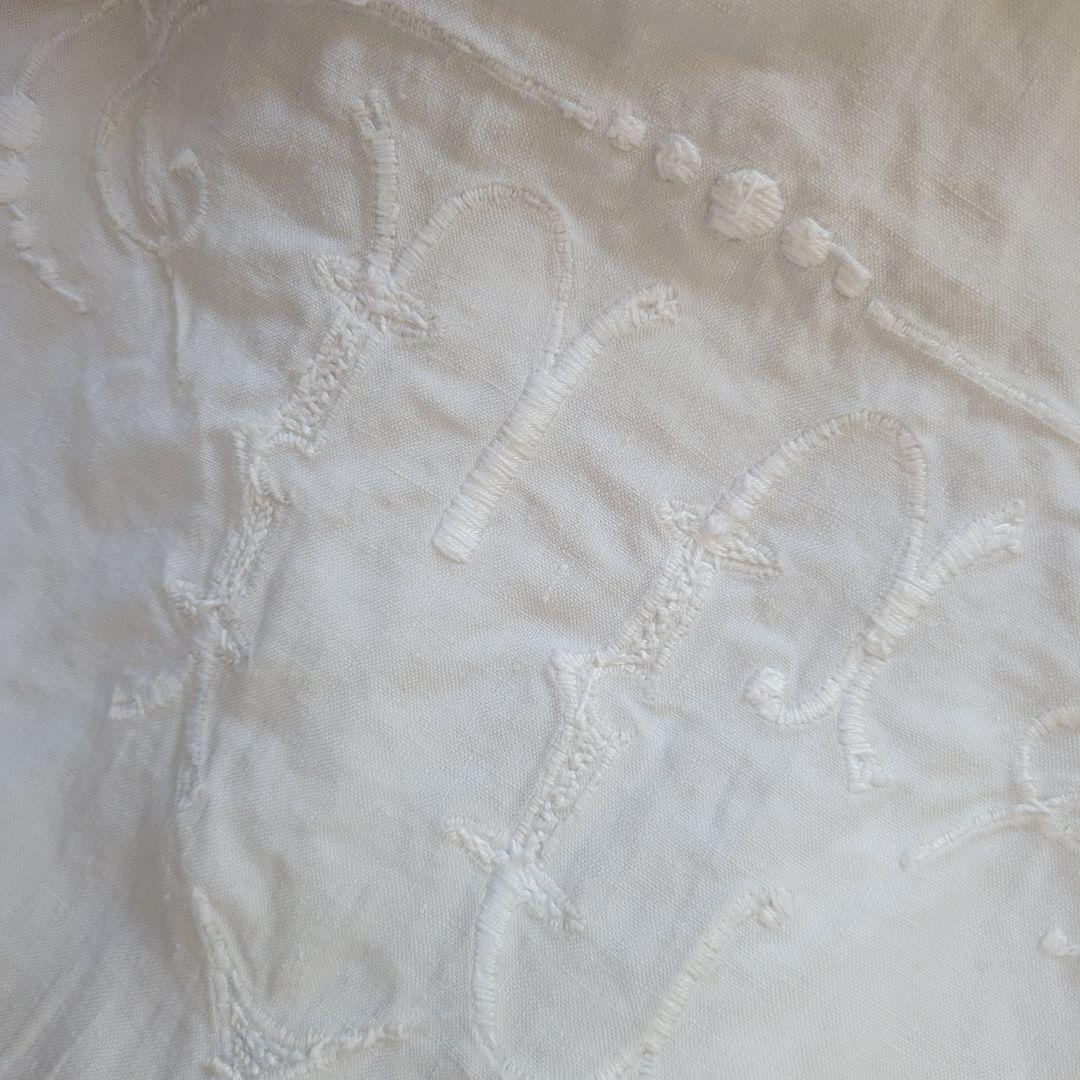 フランス　アンティーク　シーツ　リネン　カットワーク